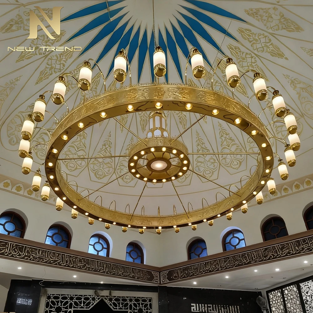 cpl-004 Grand Islamic Mosque Chandelier – Custom Oversized LED Lighting for Masjid Prayer Hall