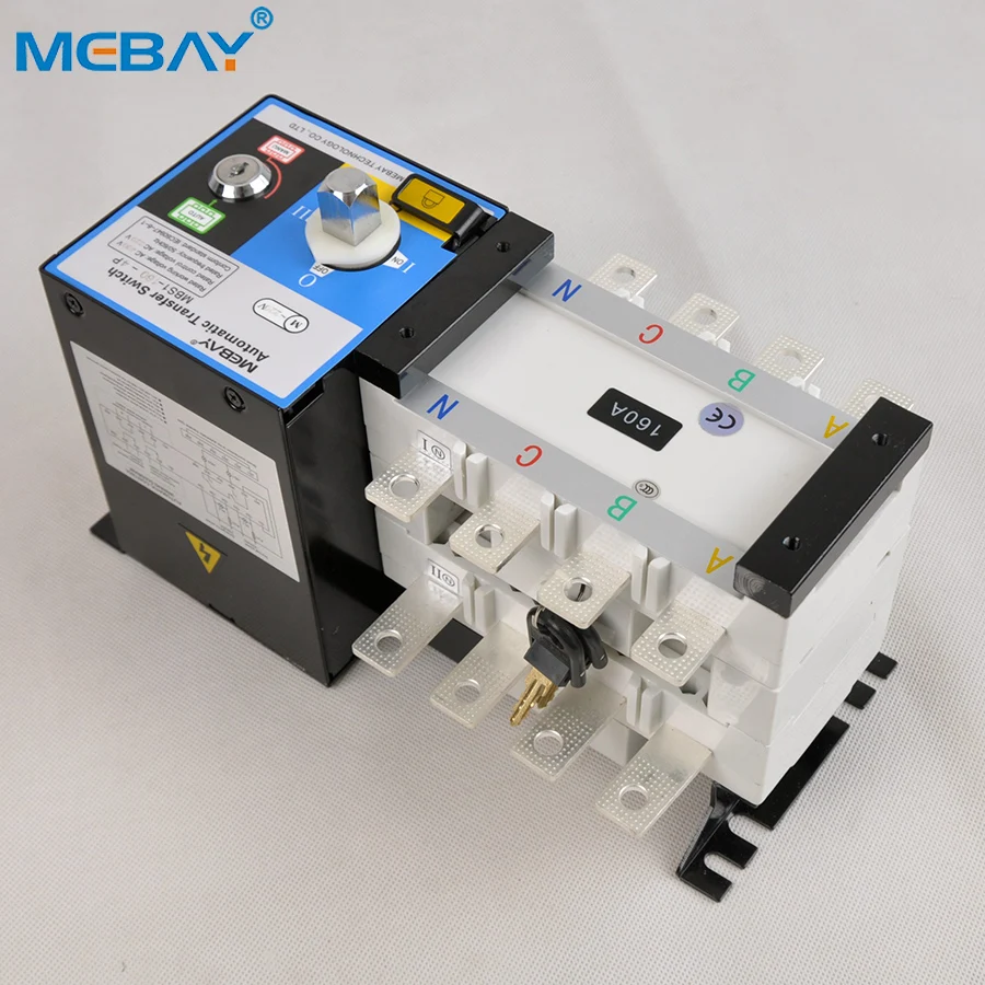 ATS 160A Automatic Generator Transfer Switch Dual Power Changeover Switch 160A 4 Pole MBSI-160GA