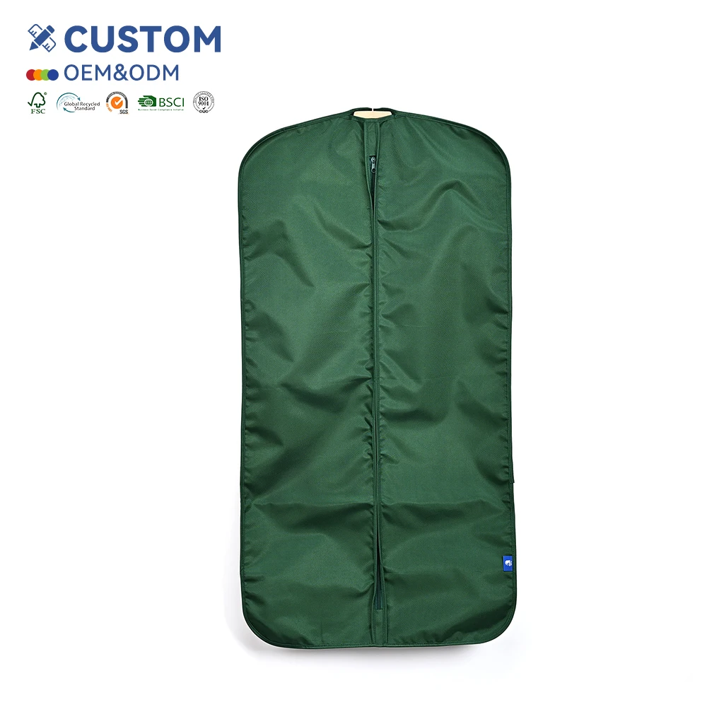 In Stock Personalized Polyester Reusable DCustom Suit Garment Bag with logo Storage Suit Dust Cloth Cover Bag