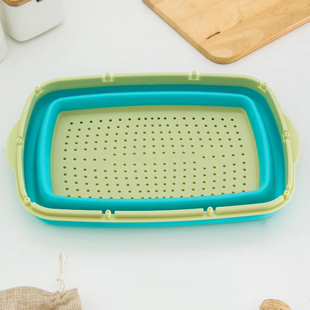 Xingye Food Grade Plastic Multi Function Kitchen Utensils for Cookware Vegetable Slicer Cutting Chopping Block With Drain Basket