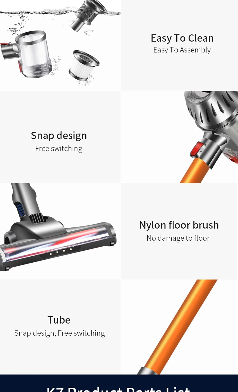 Powerful Portable Vertical Vacuum Cleaner Dry Cordless Wireless Vacuum