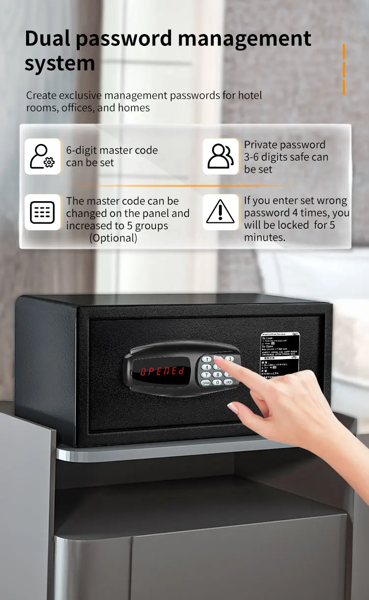 CEQSAFE Pregex Electronic Digital Stash Safe Lock Diplomat Hotel Time Reset Code Lock Room Box Hotel Safe manufacture