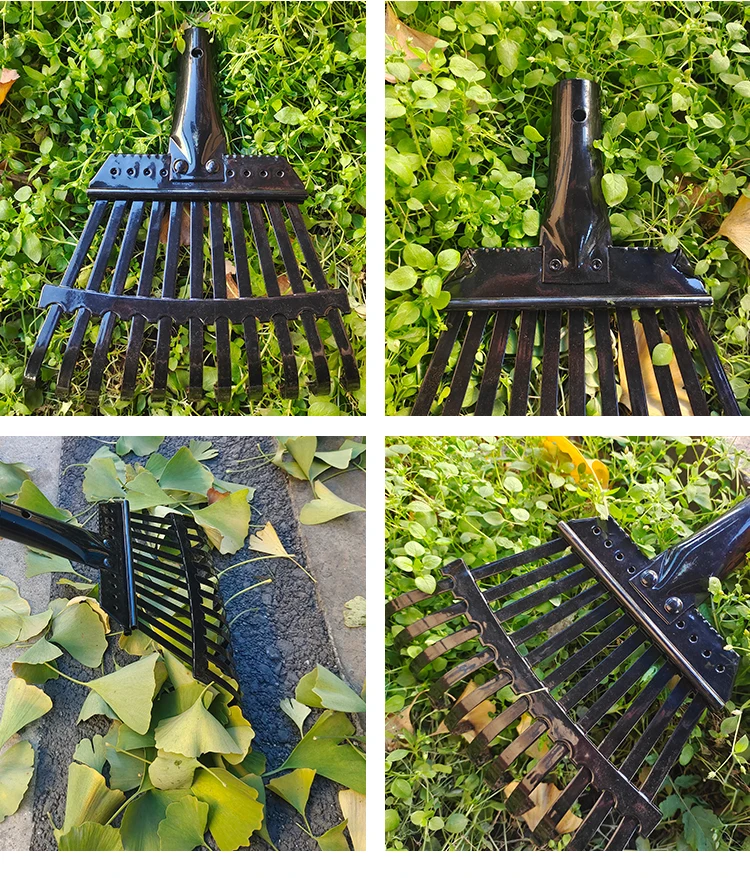 product wholesale high quality farm metal tools lawn fallen leaves 11 teeth rakes-8