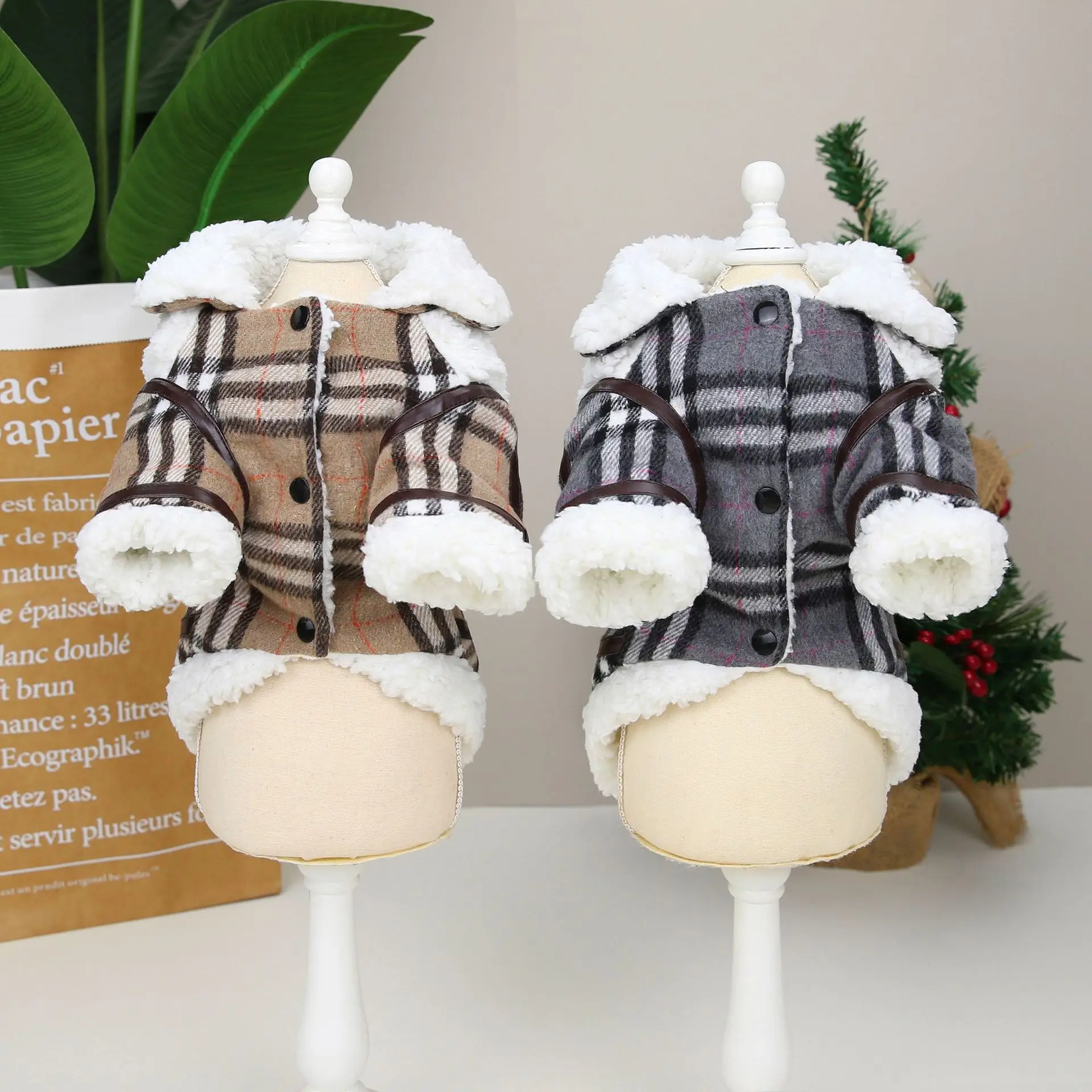 Kingtale Reversible Extra Warm Dog Clothes Cosy Jacket British Style