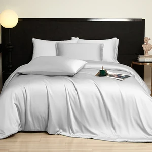 OEKO-TEX Certified Simple Eco-Friendly Bamboo Viscose Bedding Set Duvet Cover Set Woven Simple Set