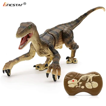 Bricstar new style 2.4G simulation walking B/O remote control dinosaur toys, rc dinosaur toys with simulation 3D eyes