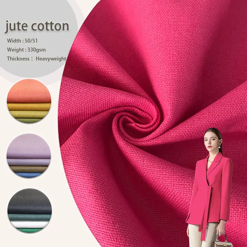 Заводская индивидуальная Высококачественная натуральная дышащая джутовая хлопковая ткань для одежды и сумок