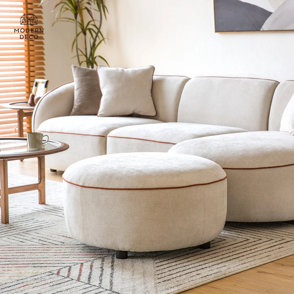 Reka Bentuk Baru Dibuat Suai Bilik Terdapat Krem moden Sofa Set Modular Perabot Sofa Bahagian Kain