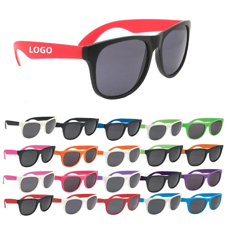 Custom Logo Silk Screen Printing Sunglasses Pc Lens Sunglasses
