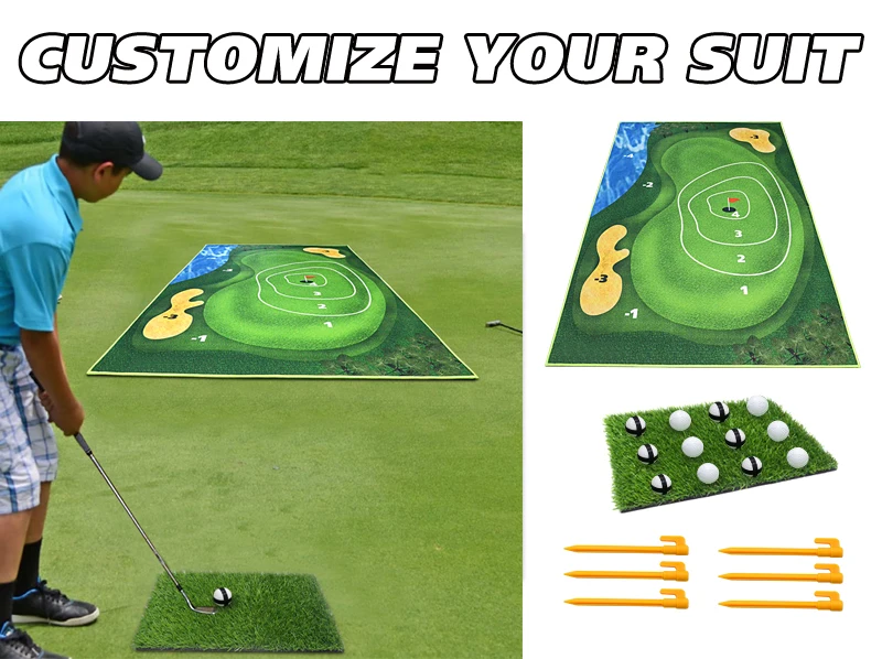 New Design Golf Training Mat Indoor Outdoor Practice Golf Hitting Net Target With Chipping Mat