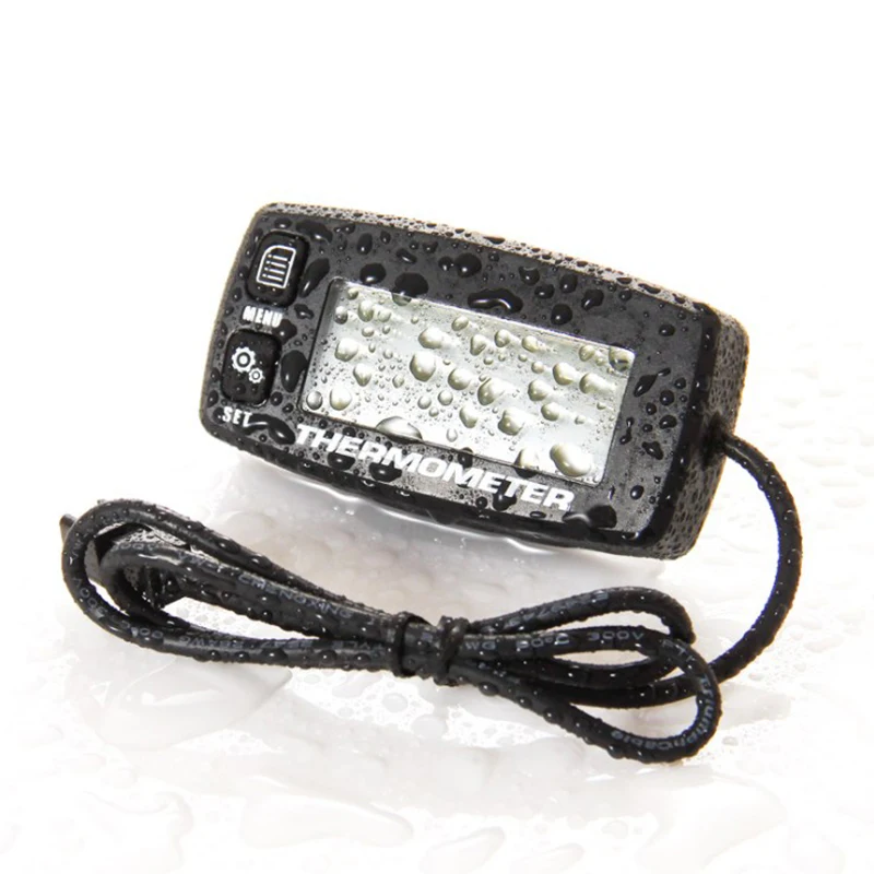 LCD Tachometer Engine Water Thermometer Gauge Digital Display for Motorcycle ATV Boat