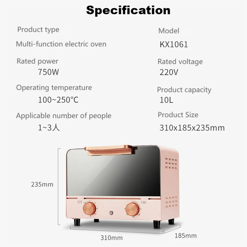 Wholesale 10L Portable Electric Toaster Oven With Hot Plate Built-in Oven Baking Machines Bakery Equipment Bread Chicken Oven