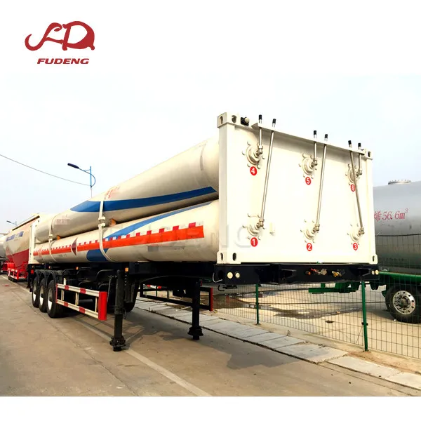 
 Лидер продаж, 8 трубок, скользящий прицеп cng/прицеп для водородной трубы/транспортный прицеп cng в Китае  