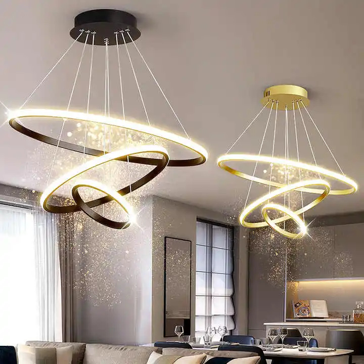 Lustre LED moderne pour salon et chambre à coucher, éclairage avec gradateur, télécommande, abat-jour blanc, alimentation USB, application mobile et Wi-Fi, usage possible dans la salle de bain