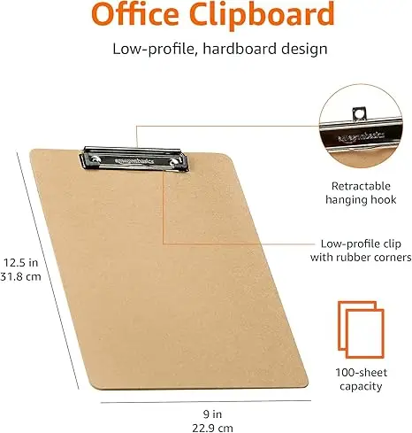 Custom A5 A6 A3 Plastic Metal Wooden Wood Acrylic Blank Sublimation Foldable Mdf Clip Board Clipboard with Storage