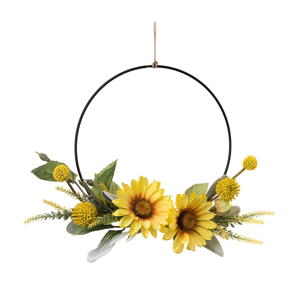 Guirnalda De Bolas De Espina De Girasol Artificial Para Colgar En La  Pared,Flores Y Plantas Decorativas De Nuevo Diseño,2023 - Buy Artificial  Flor Alambre Corona Marco Casa Decoración Boda Conjunto De 3