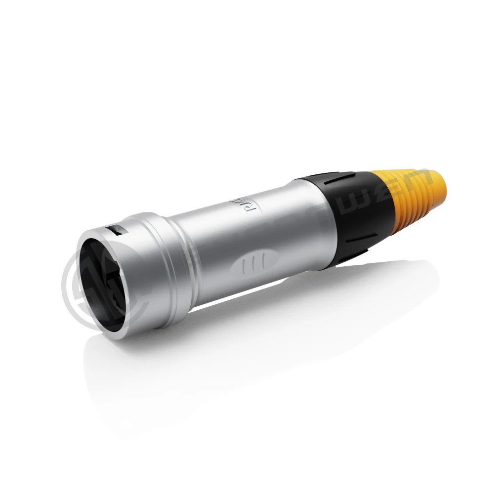 Shenzhen New Lock Design Outdoor Metal Button Ip65 Waterproof Male Rj45 Signal Connector