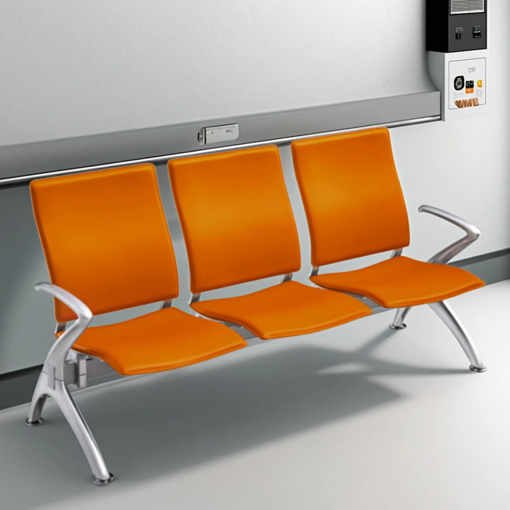 Hand-Stitched Durable Modern Hospital Chairs with Steel Base for Boardroom 2