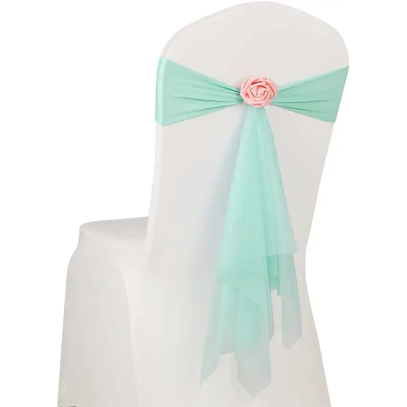 Растягивающееся блестящее кресло с поясом, свадебное декоративное украшение для отельного кресла