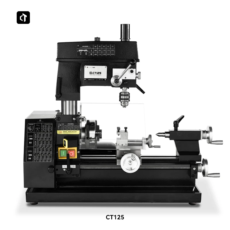 Mini Milling Drilling Lathe Machine  CT125 Lathe Mill Combo  AT125  for Hobby  and DIY with Factory Sales Price