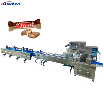 HANNPRO Horizontal Cookie cracker automatic sorting packing machine High speed chocolate bar packaging line