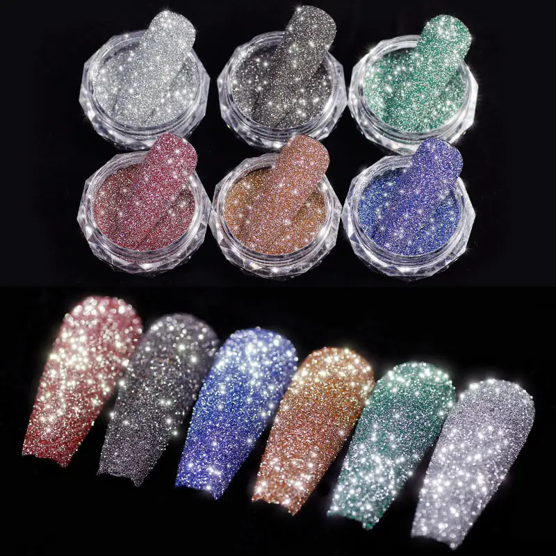 Color Changing Reflective Nail Powder For Makeup Flash Effect Ultra ...