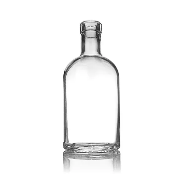 750 ml Clear Glass Nordic Liquor Bottle, Bar Top, 12/cs