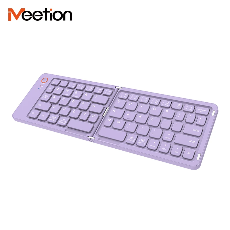MEETION BTK001 Mini Folding Bluetooth Keyboard Slim Scissor Switch Multi-System BT Wireless Foldable Keyboard New Product
