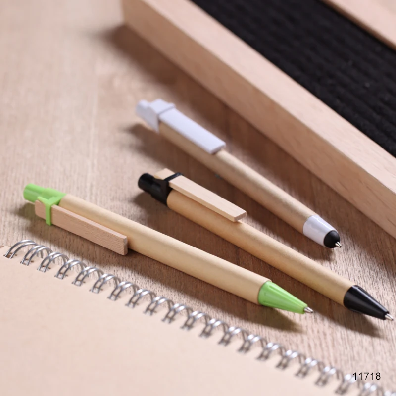 Cheap Advertising Custom Ball Pen With Rolling Paper Ecological Paper