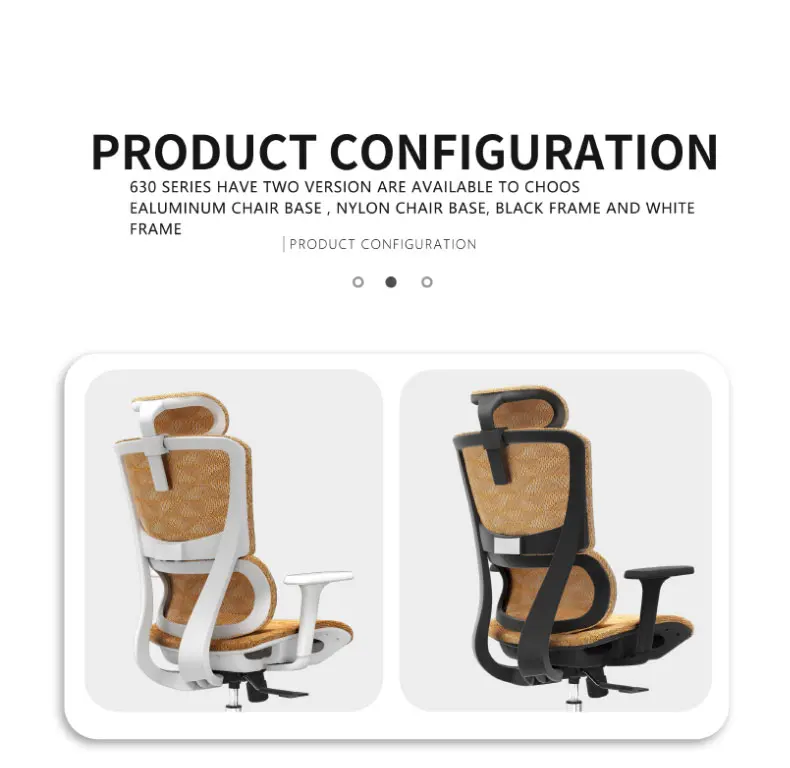 High Quality Comfortable Executive Furniture Computer Designer Swivel Recliner Ergonomic Fabric Office Chair with footrest supplier