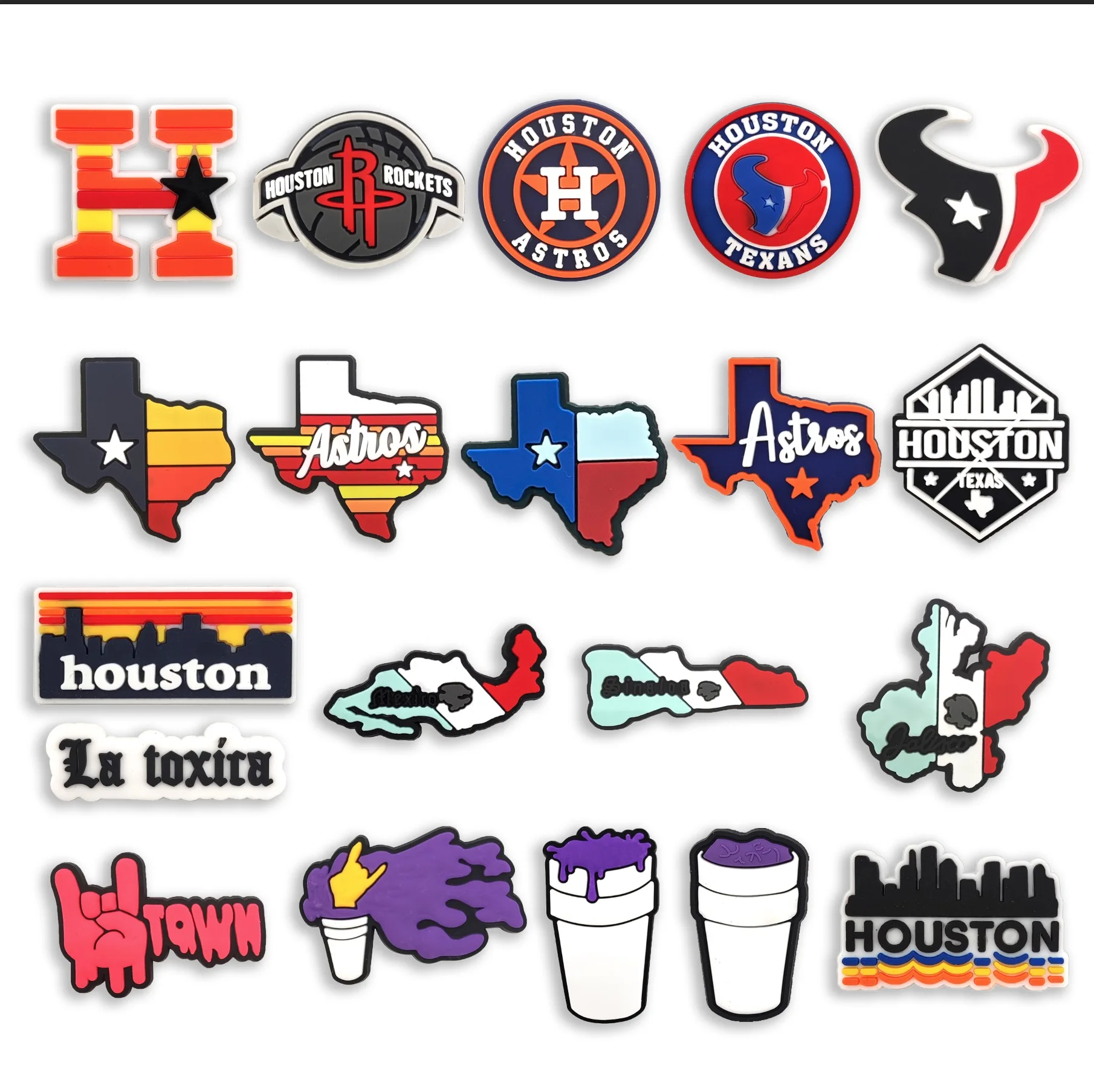 Wholesale Wholesale NFL Houston Croc Charms PVC Shoe Charm