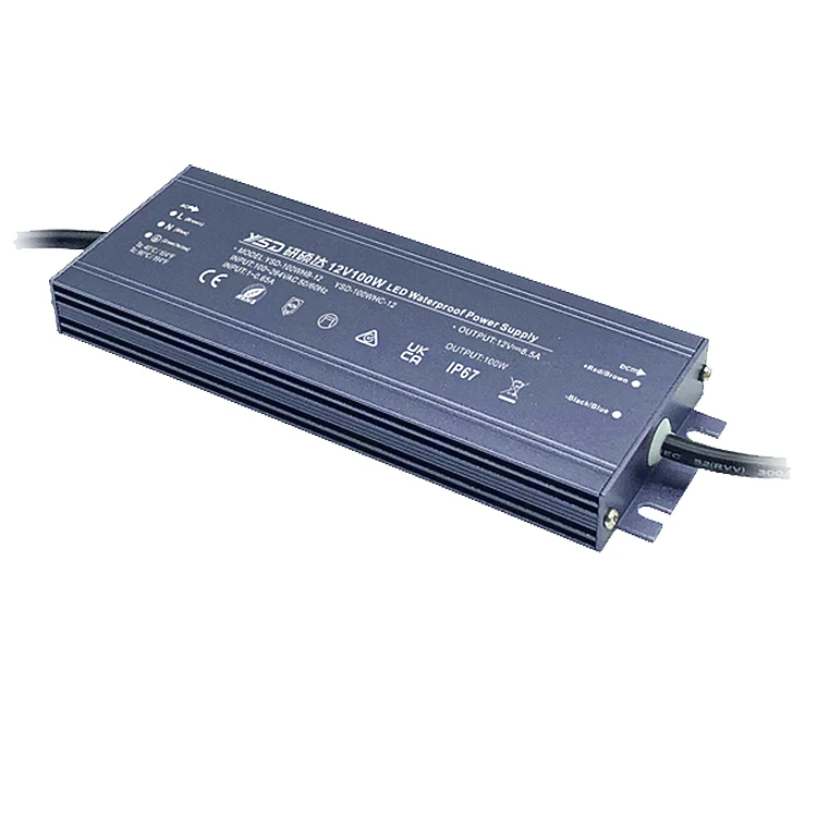 Shenzhen Economy Product IP67 Switching Power Supply 12V 24V 30W 40W 60W 100W 150W Outdoor Installation Waterproof LED Driver