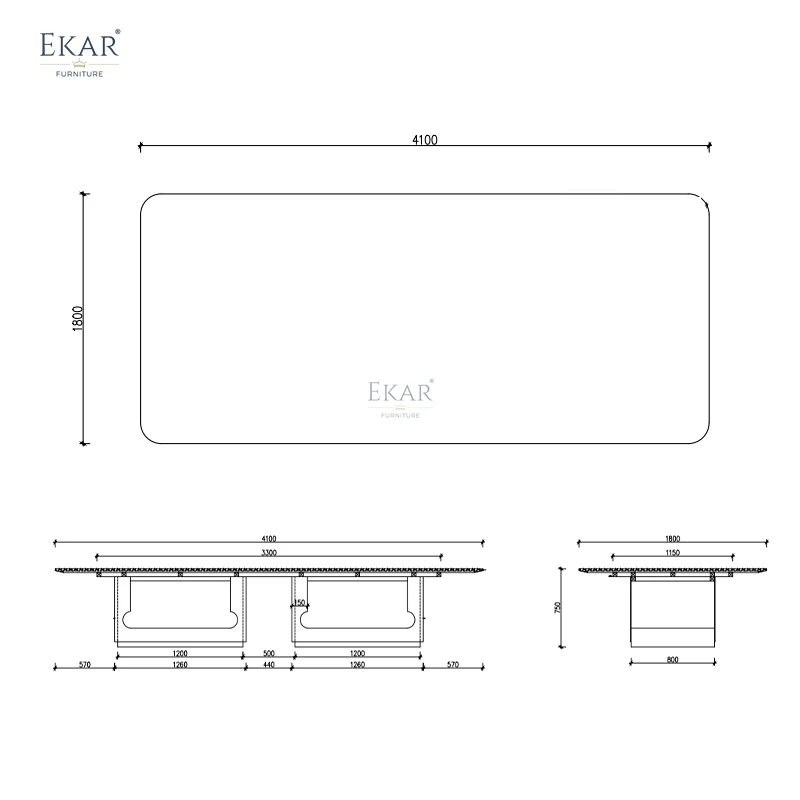 product modern stainless steel dining table-64