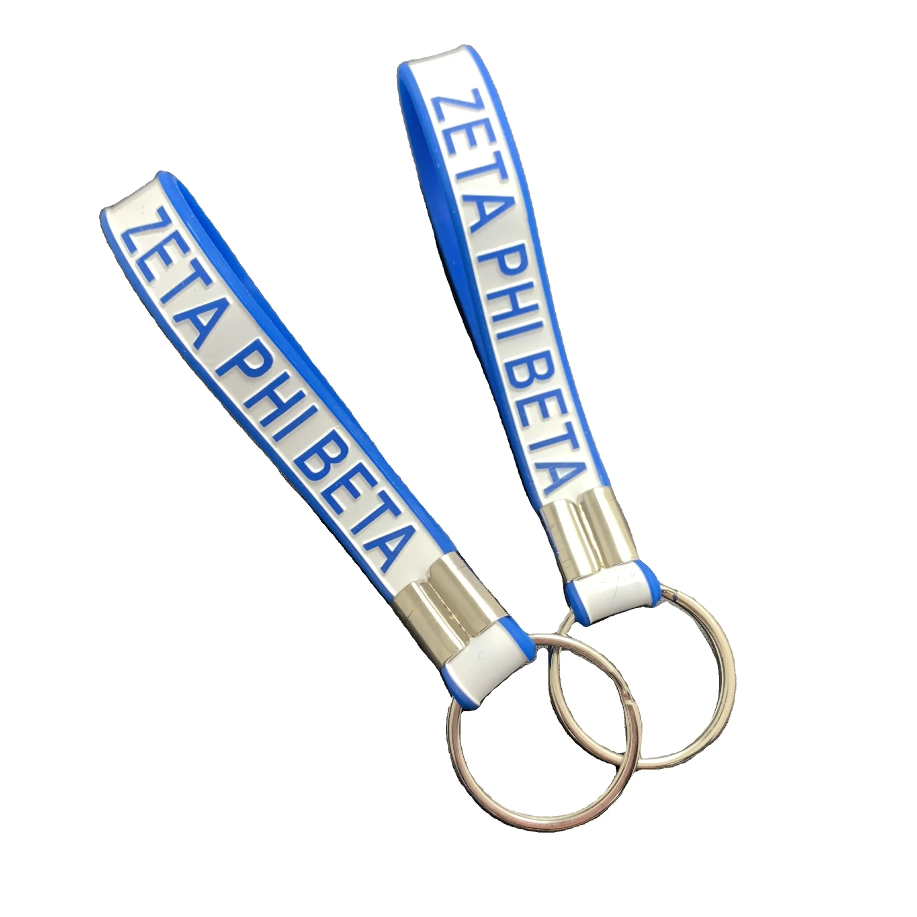 Custom Zeta Silicone Wrist Band Keychain Promotional Gift
