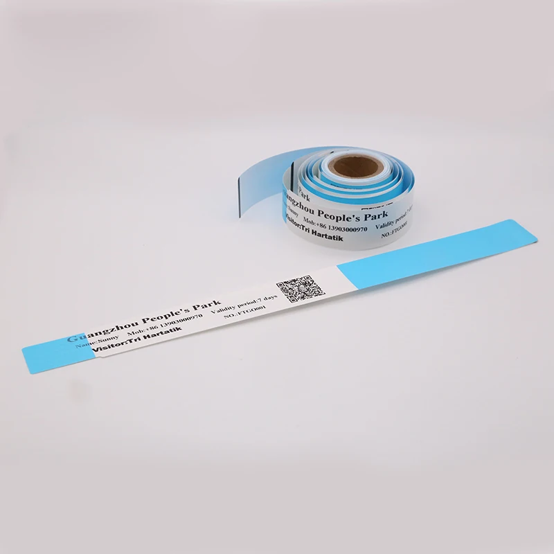 Водонепроницаемые цветные бумажные браслеты с принтом для билетов FTGO, браслет для идентификации для мероприятий