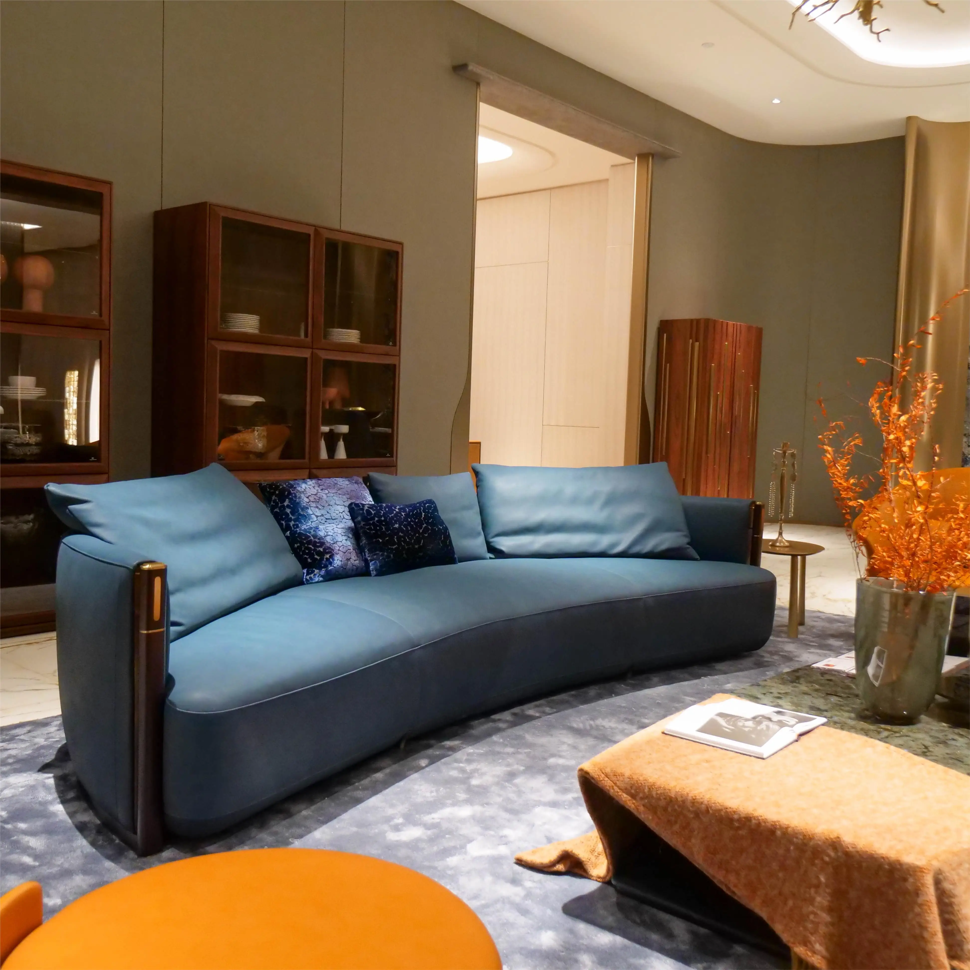 Modenfili Simple and Neat Sofa Set Luxury Modern Leather Living Room Furniture Canapés De Salon Divano
