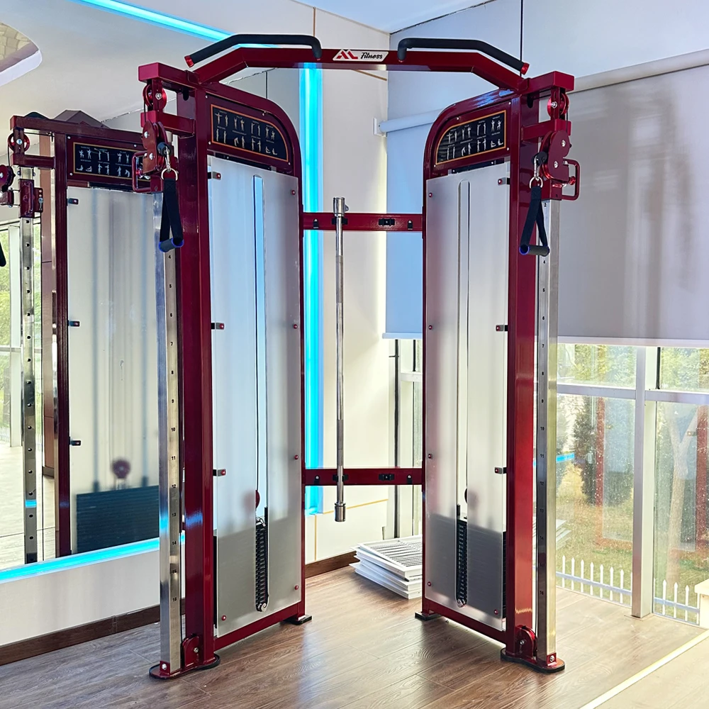 Gym Machine Adjustable Pulley Multi Functional Trainer Strength Training Dual Cable Crossover Functional Trainer Gym Equipment