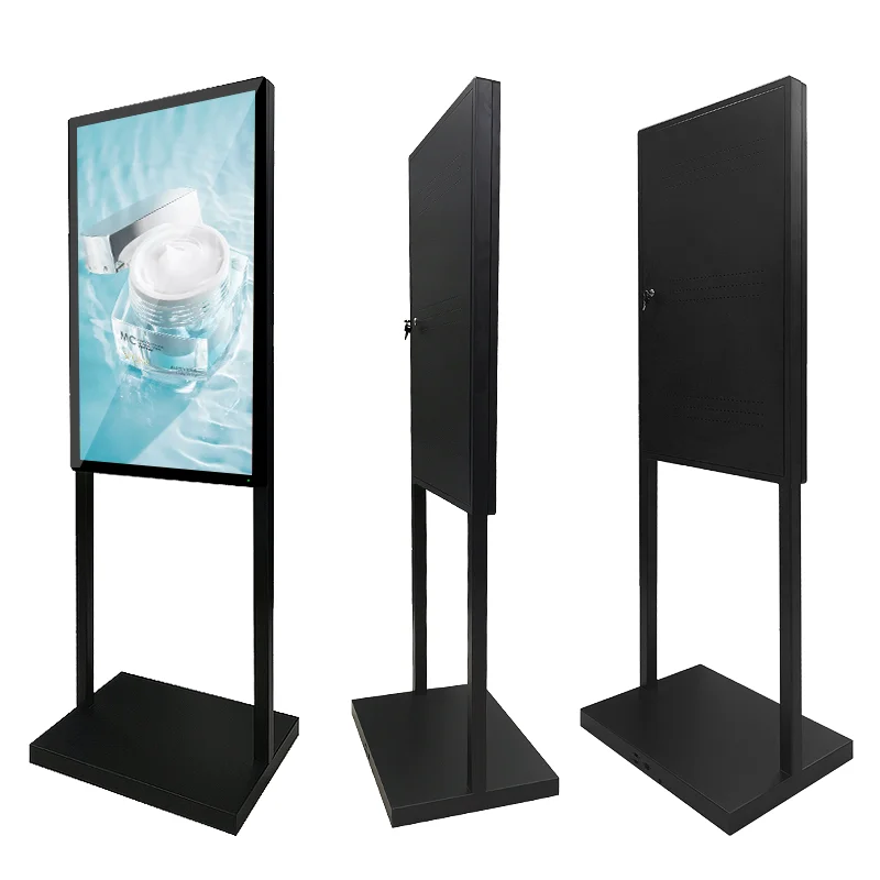 32 43 49inch floor stand lcd display touch screen outdoor android advertising tv information totem retail digital signage