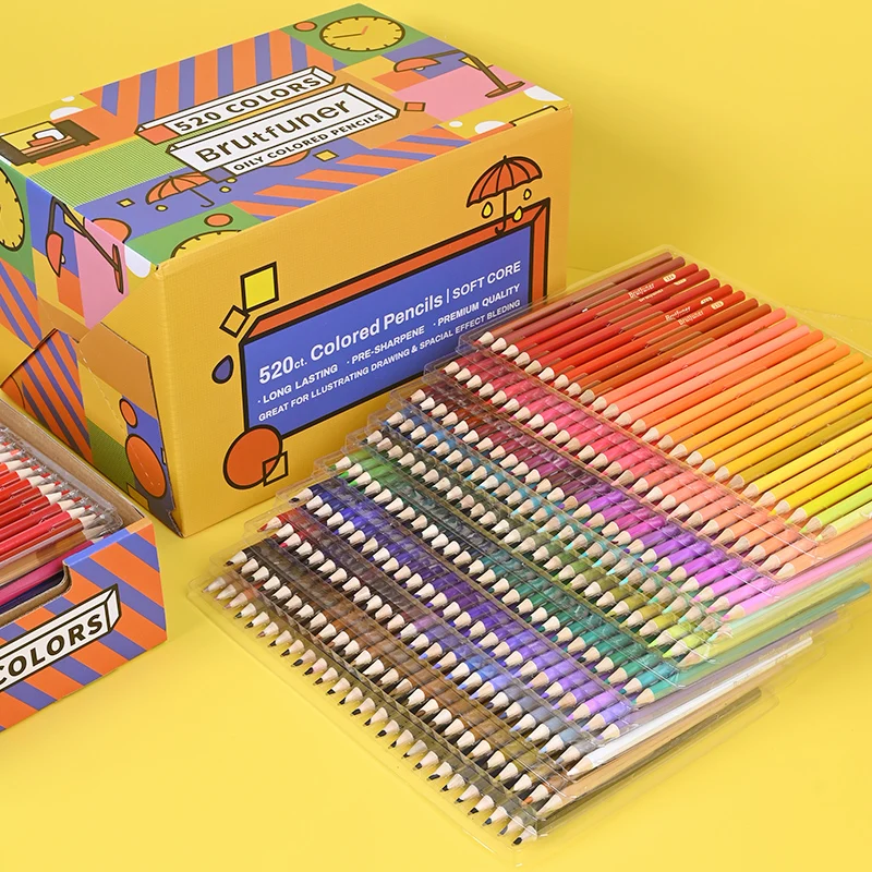 Best Art Gift Set 520 Colors Pencil En711/2/3 Certified Drawing Oil