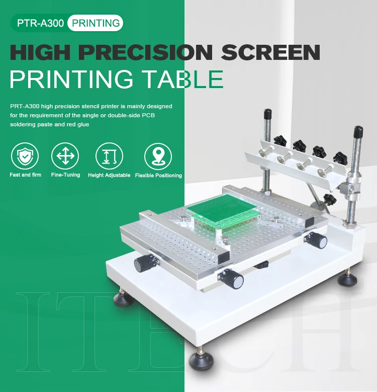 Ptra300 Pcb Manual Solder Paste Printer Smt Stencil Printing Machine