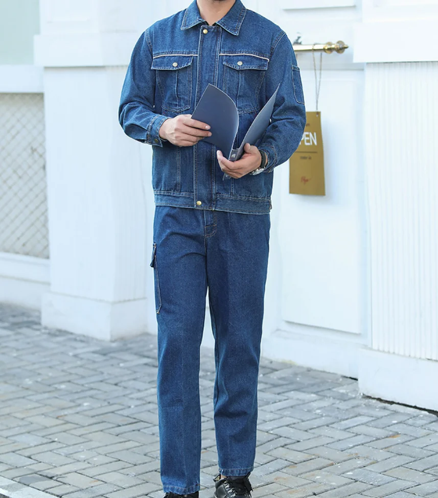 Universal Denim Suit For Men And Women Can Be Customized With Logo