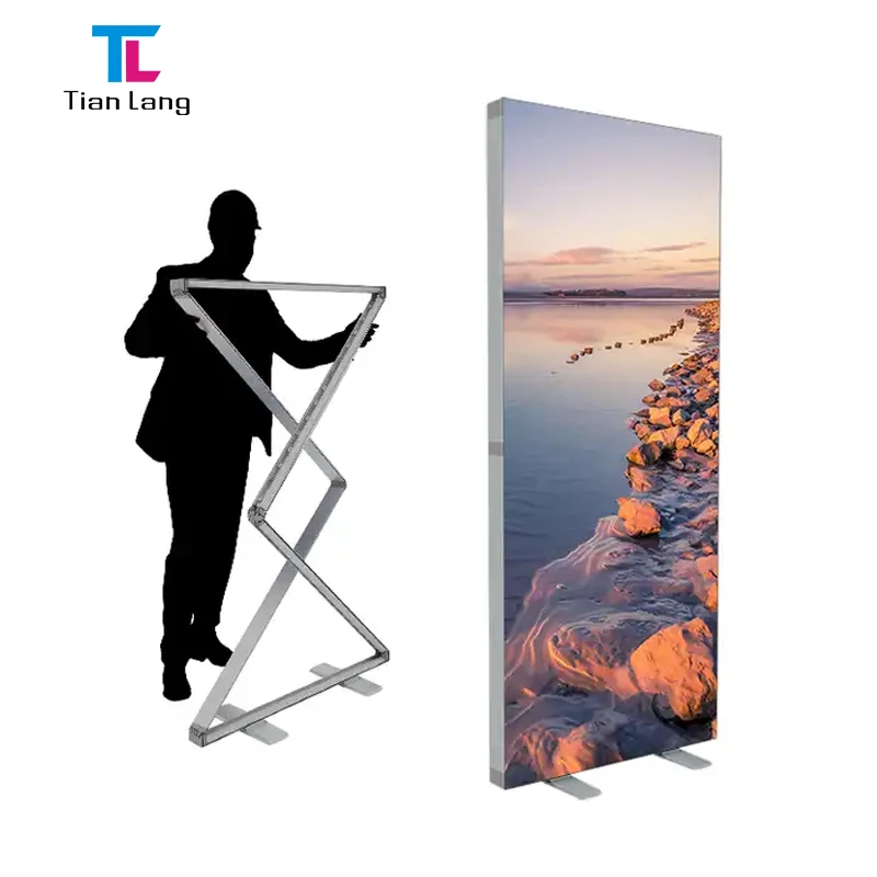 TianLang Reklaam Valguskaadrid Led Metall Näitlus Kaks Poukki Silt Näitus Seg Valguskast