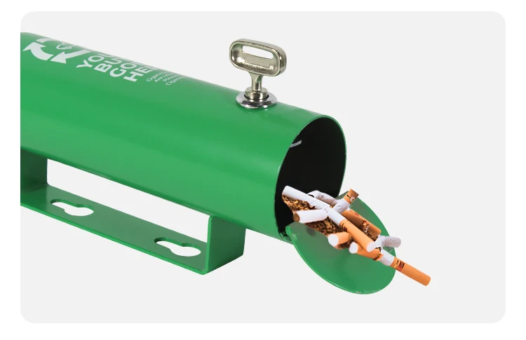 Factory Direct Sales 304 SUS Wall Mounted Ashtray Outdoor Stainless Steel Windproof Ashtray