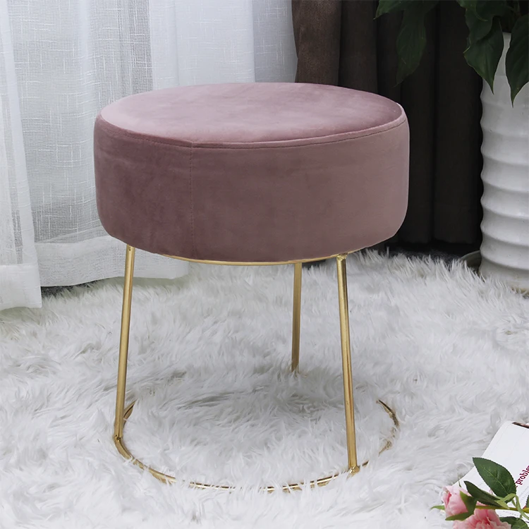 Wholesale 2021 Fashion Luxury Modern Simple Shoe Change Stool Bedroom Stool Chair Ottoman Manufacturers