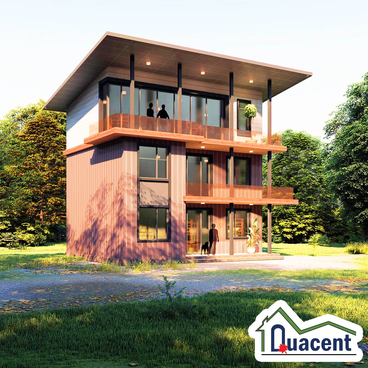 Quacent Large Villa Modern Design Tiny House for Residential Resort Villa Prefabricated Home Prefab House Fast Install