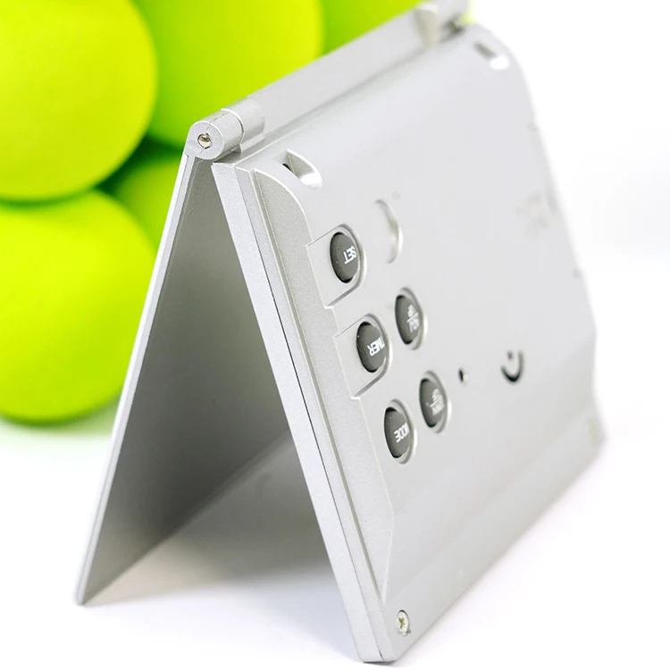 Hot Sale Folding Portable Desk Digital LCD Alarm Clock With Calendar Temperature LED Foldable Slim Clock for Travel