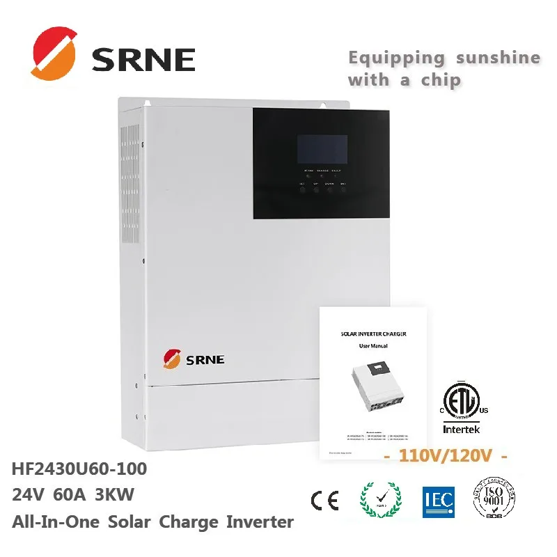 Srne Solar Offgrid All-in-one Inverter 3000w 24v 110v 60hz Hf2430u60 ...