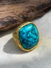 Anelli in oro turchese