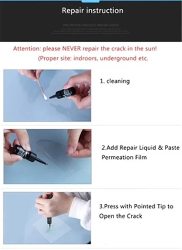 New Design Auto Glass Fix Machine Glass Nano Repair Tools Repair Fluid