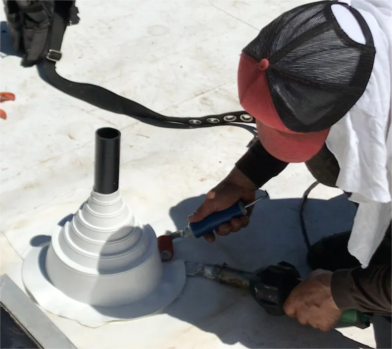 TPO or PVC Roof Pipe Flashing Vent Boot